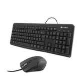 Keyboard and Mouse CoolBox COO-KTR-01U Spanish Qwerty Black